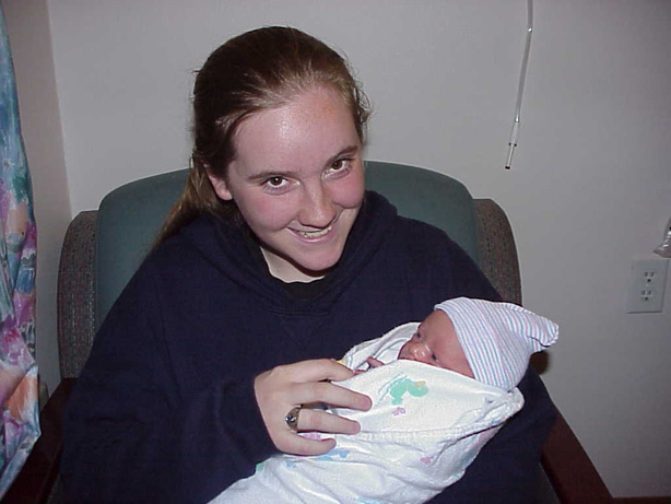Mason and a happy big cousin