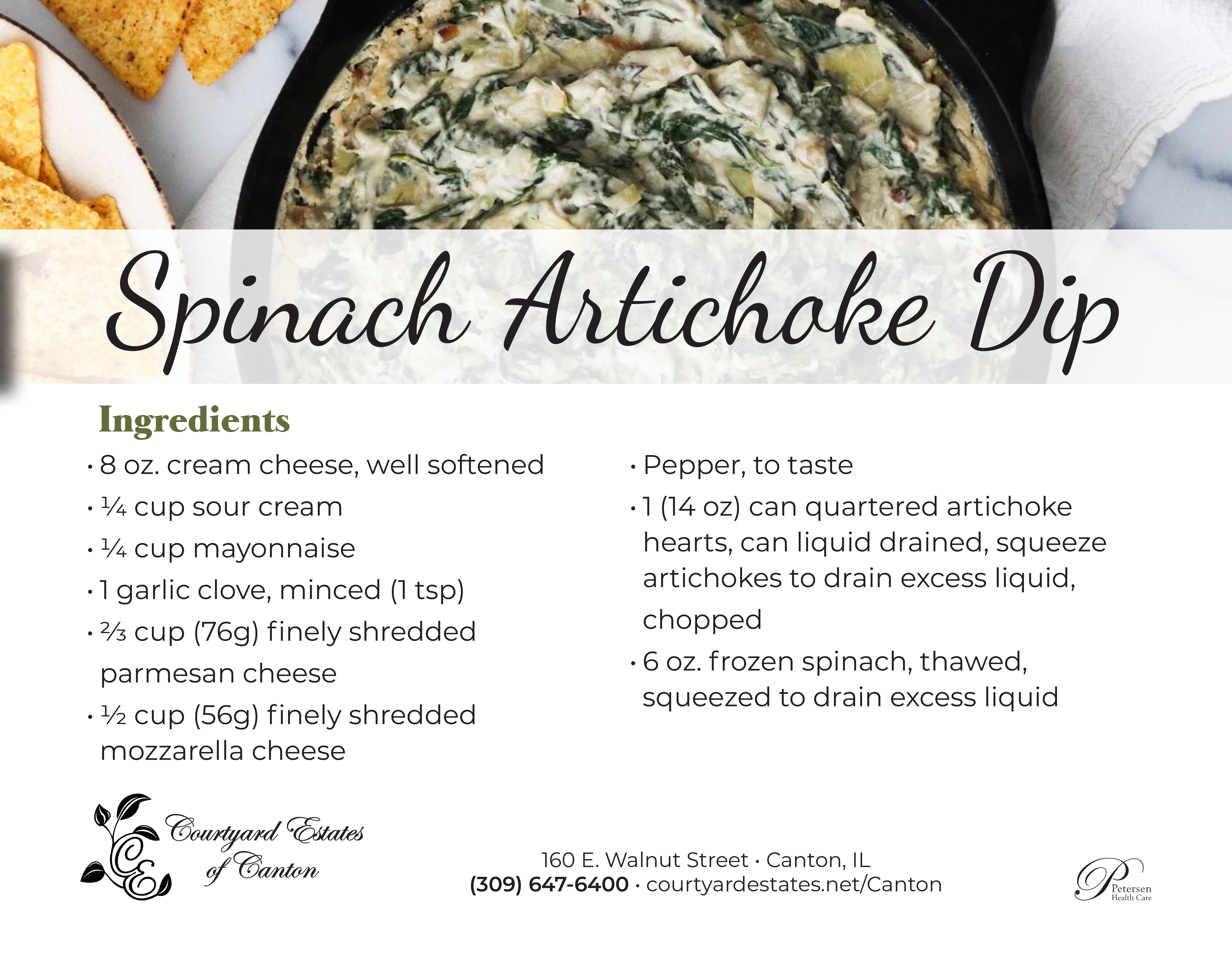 Card Recipe Spinach Artichoke Dip 23