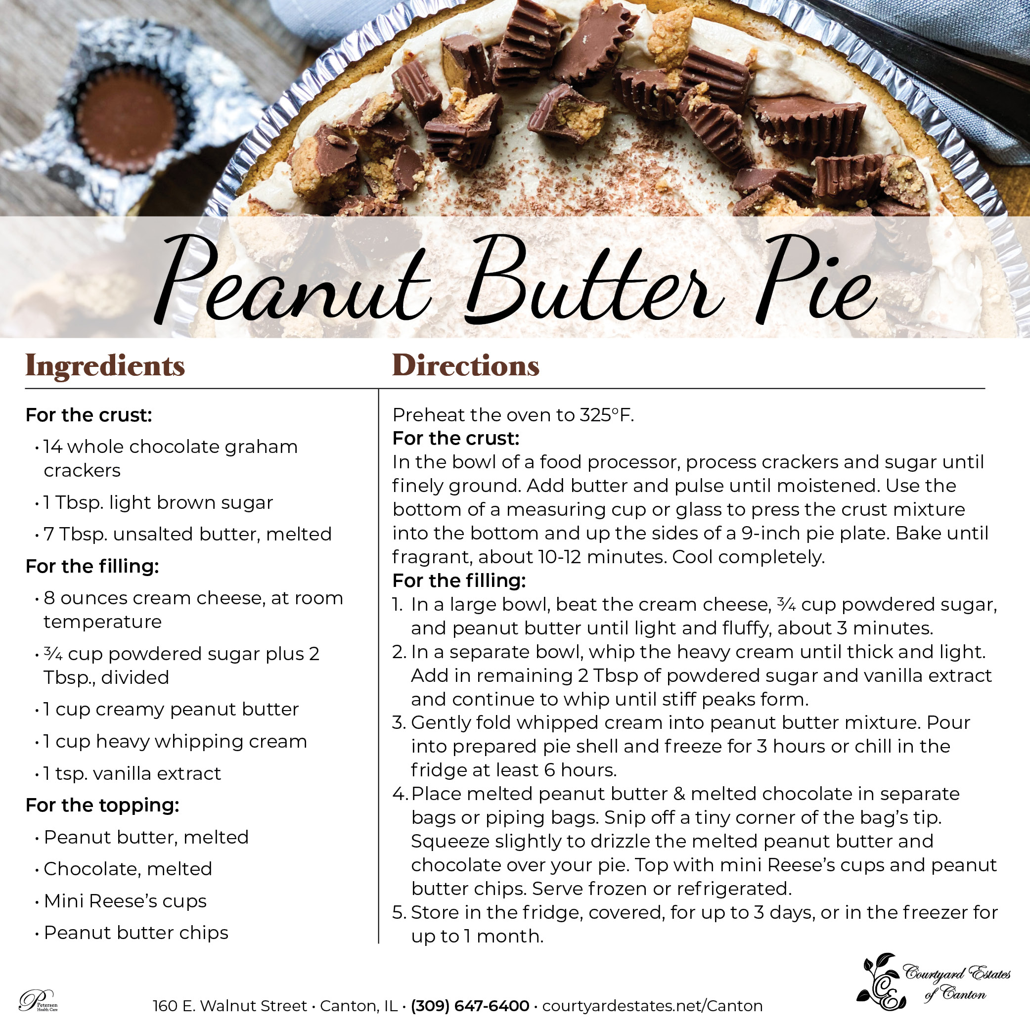 Graphic Recipe Peanut Butter Pie 23