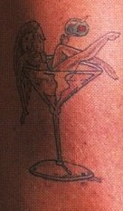 Woman in a cocktail glass