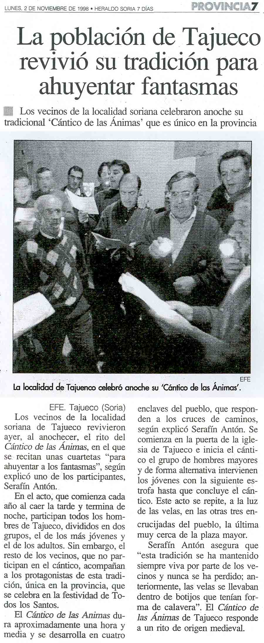 Publicado en HERALDO SORIA 7 D�AS en 1998