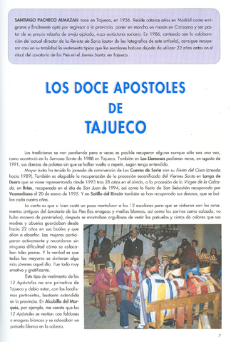 Articulo publicado en la Revista de Soria,
n�mero 15, INVIERNO 1996,
dedicado a la Etnograf�a Soriana.