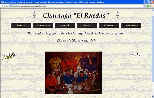 p�gina web de la charanga de moda en la provincia soriana