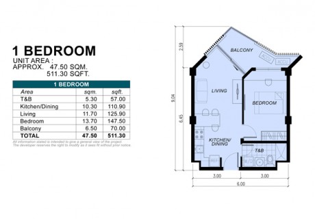 1 Bedroom Unit