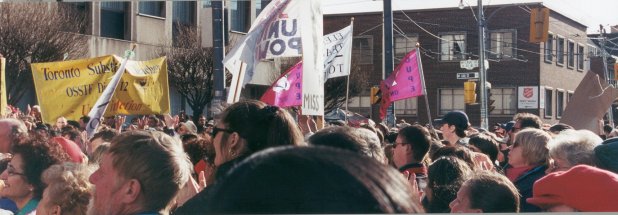 At the Rally on College for CUPE 4400
