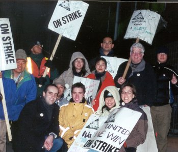 At the Sing Tao picket line
