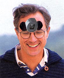 The moment, when the glasses are changing with special screens