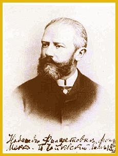 Piotr Ilyich Tchaikovsky with the devotion to von Meck