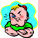 clip art of cartoon kid after a fight