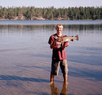 Jouni catching a fish!