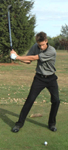 Mulley playing golf