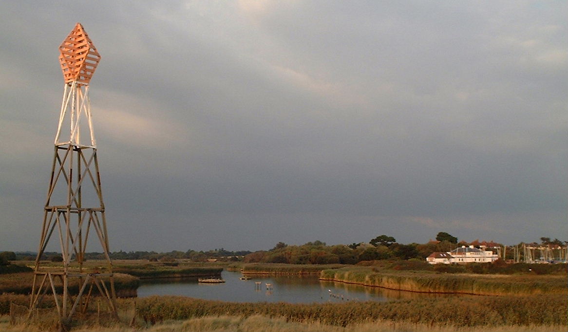 Titchfield nature reserve with the visitors centre behind