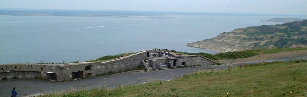 New Needles Battery with Hurst Castle in the Background