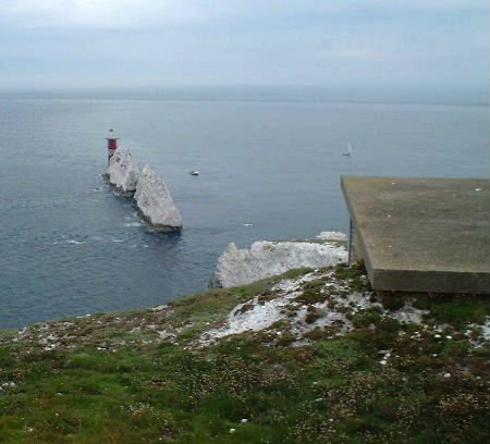 The needles Lighthouse seen from the battery