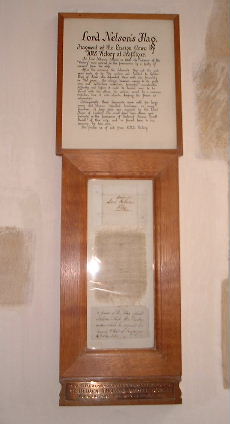 Nelsons Flag at Portsmouth Cathedral