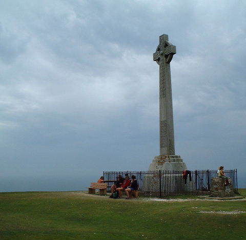 Tennynson cross, a popular spot for walkers