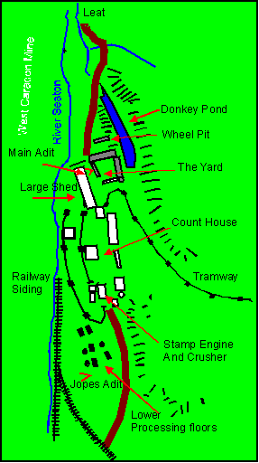Click for dressing floor tramway map