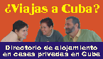 Directorio de alojamiento en casas privadas en Cuba