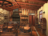Vista de la taberna
