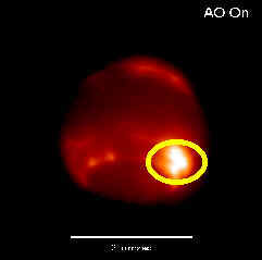 Gran mancha oscura vista con rayos infrarrojos