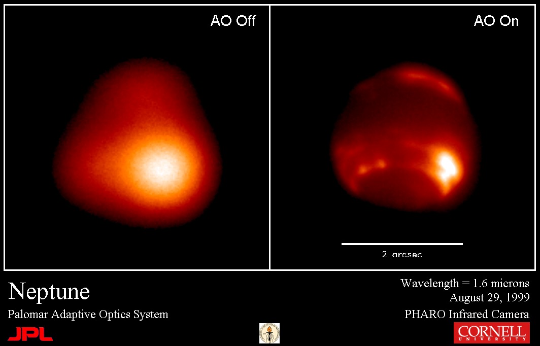 Neptuno con rayos infrarrojos