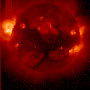 El Sol con filtro rojo