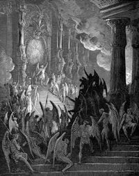 El Trono de Satán --por Gustav Doré