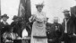 Rosa Luxemburg talking at the 2. Internationale (Socialist conference) in Stuttgart - 1907