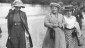 Klara Zetkin and Rosa Luxemburg (3rd from left) on the way to a SPD-party convention in Magdeburg - 18.-24.09.1910
