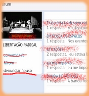 Sabotagem no extinto Orkut.