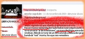Sabotagem no extinto Orkut.