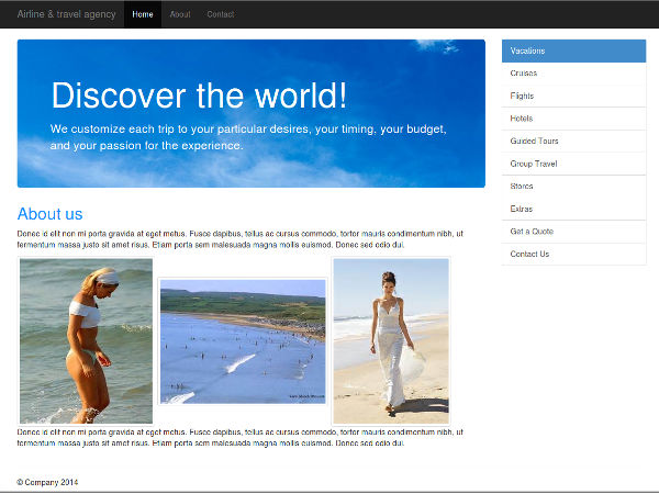 Airline and Travel Agency Screen-shoot