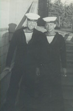 Herb Addison and buddy 1946