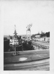 Ontario in Esquimalt Drydock 1950