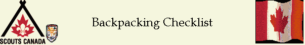 Backpacking Checklist