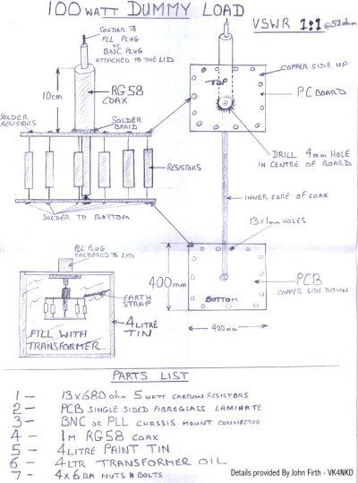 Simple 100 watt dummy load.