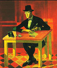 Retrato de Fernando Pessoa no Caf� Irm�os Unidos-Almada Negreiros