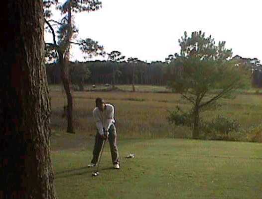 Jeff prepares a drive along the marsh