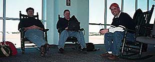 Relaxing before the flight