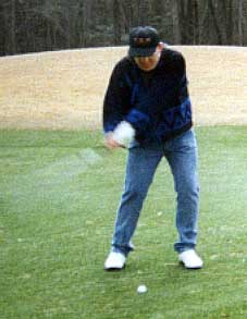 The high tech photo equipment of the day caught Vid's club in mid swing
