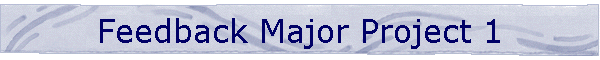 Feedback Major Project 1