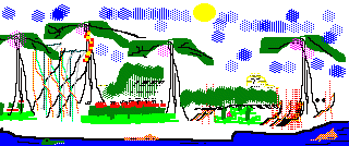 frightening jungle scene