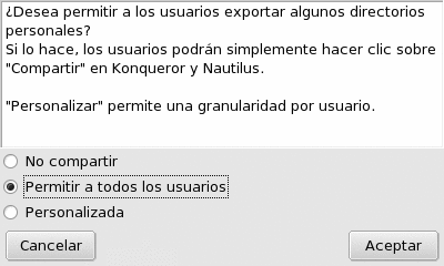 Controlando los directorios exportados