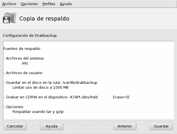 Revisar los parámetros de configuración