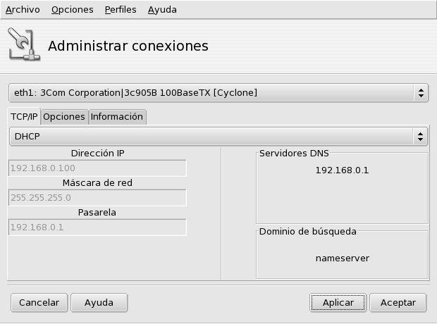 Administrar conexiones de red