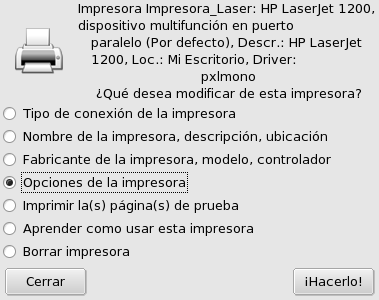 Modificando una impresora existente