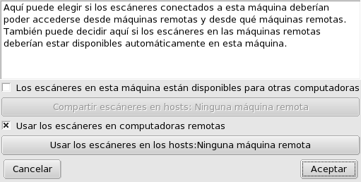 Compartiendo escáneres dentro de una red LAN