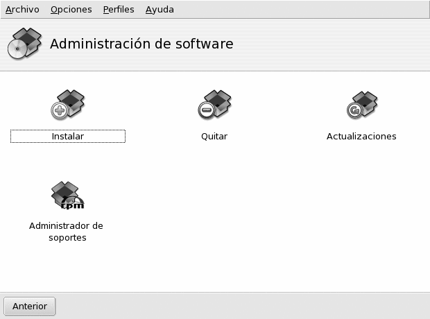 Administración de software en el Centro de Control de Mandrakelinux