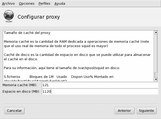 Elegir los tamaños de los cache