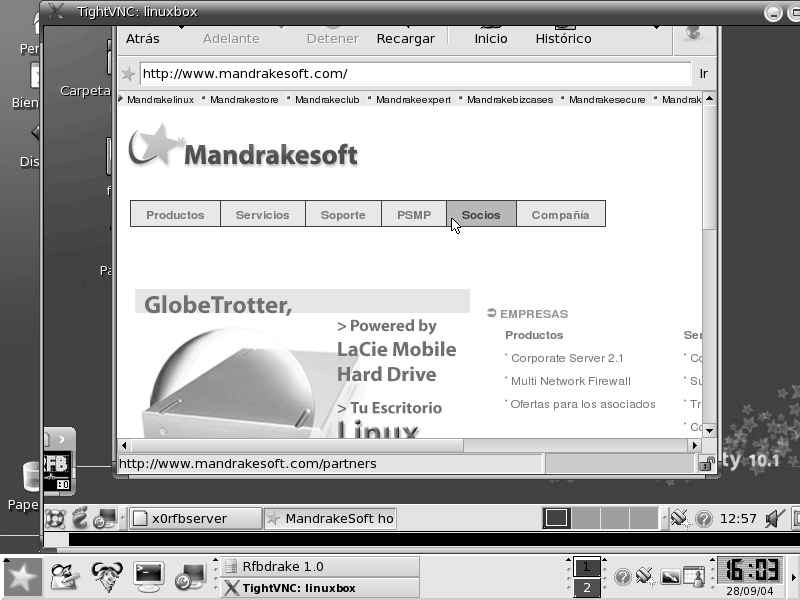 Controlando una computadora remota